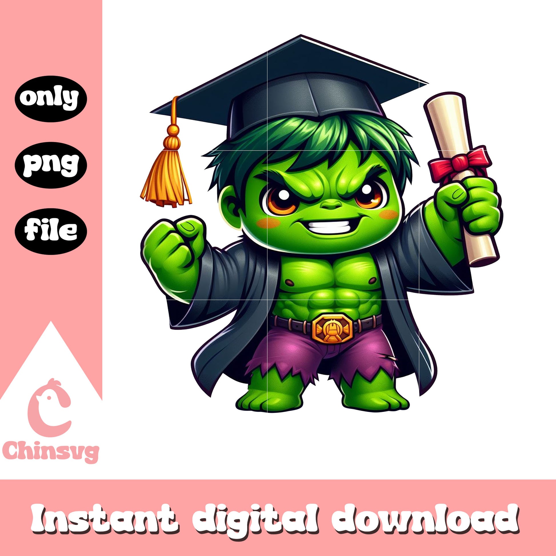 Hulk graduation design png, marvel films hulk png, graduation day png