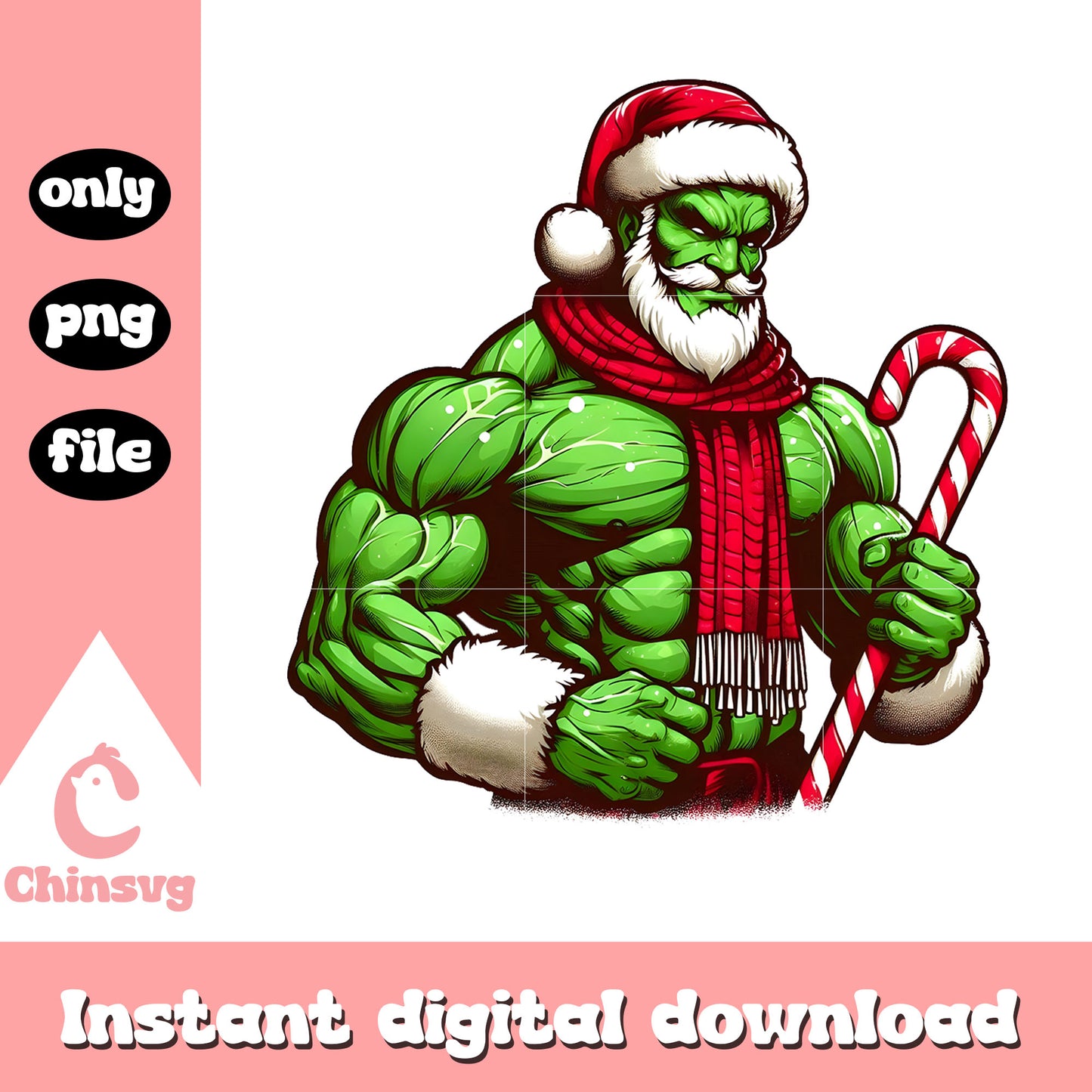 Hulk santa hat and candy cane png, incredible hulk png