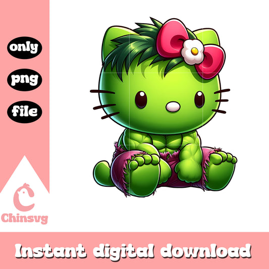 Hulk x hello kitty png, sanrio hello kitty png, advengers png