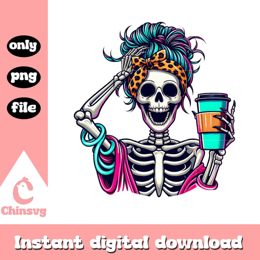 Human skeleton love coffee png, human skeleton png, coffee png