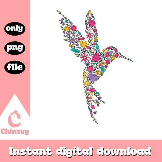 Humming bird flower design png, humming bird​ png, trending png