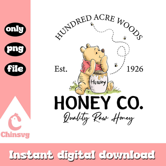Hundred acre woods honey co png, winnie the pooh png, honey png