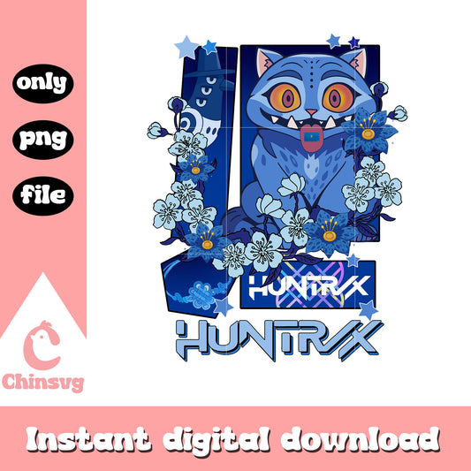 Huntrix blue tiger png, kpop demon hunters tiger png