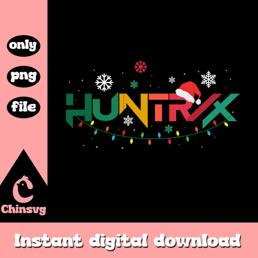 Huntrix christmas lights text design png, christmas light near me png