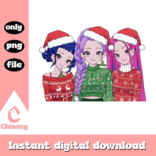 Huntrix christmas ugly christmas sweater png, christmas eve png