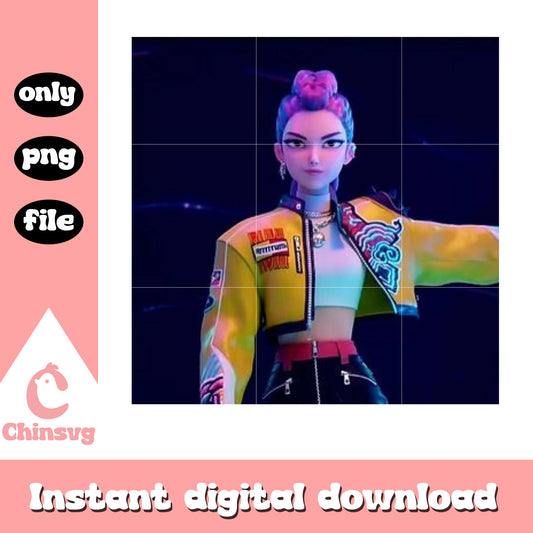 Huntrix concert rumi member png, kpop demon huntes movie png