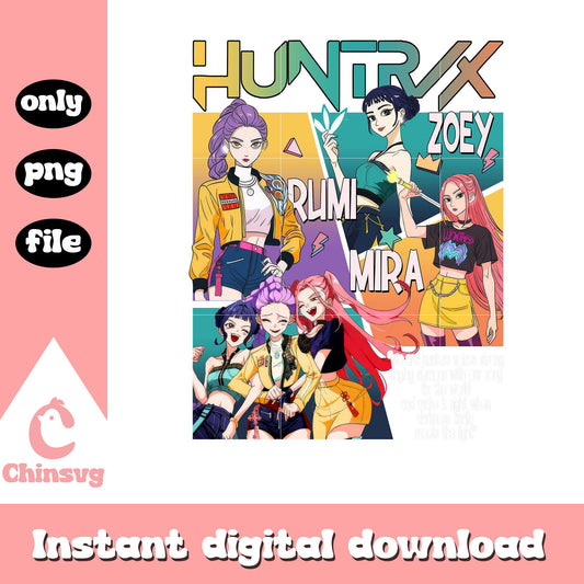 Huntrix girl band quotes png, sword of demon hunter png