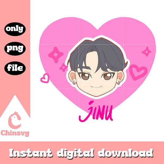 Huntrix jinu face heart design png, demon hunters movie png