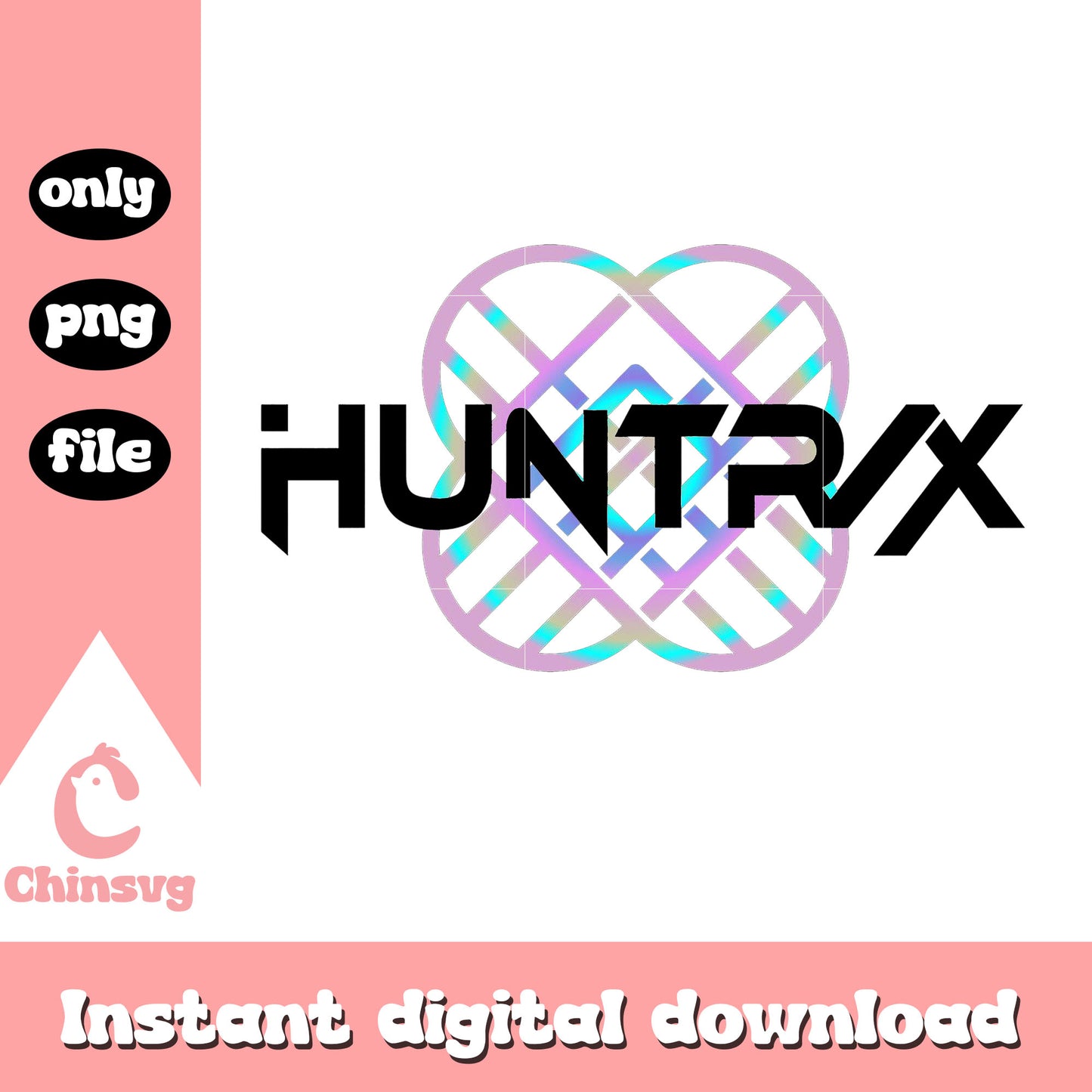Huntrix kpop demon hunters logo png, huntrix band png