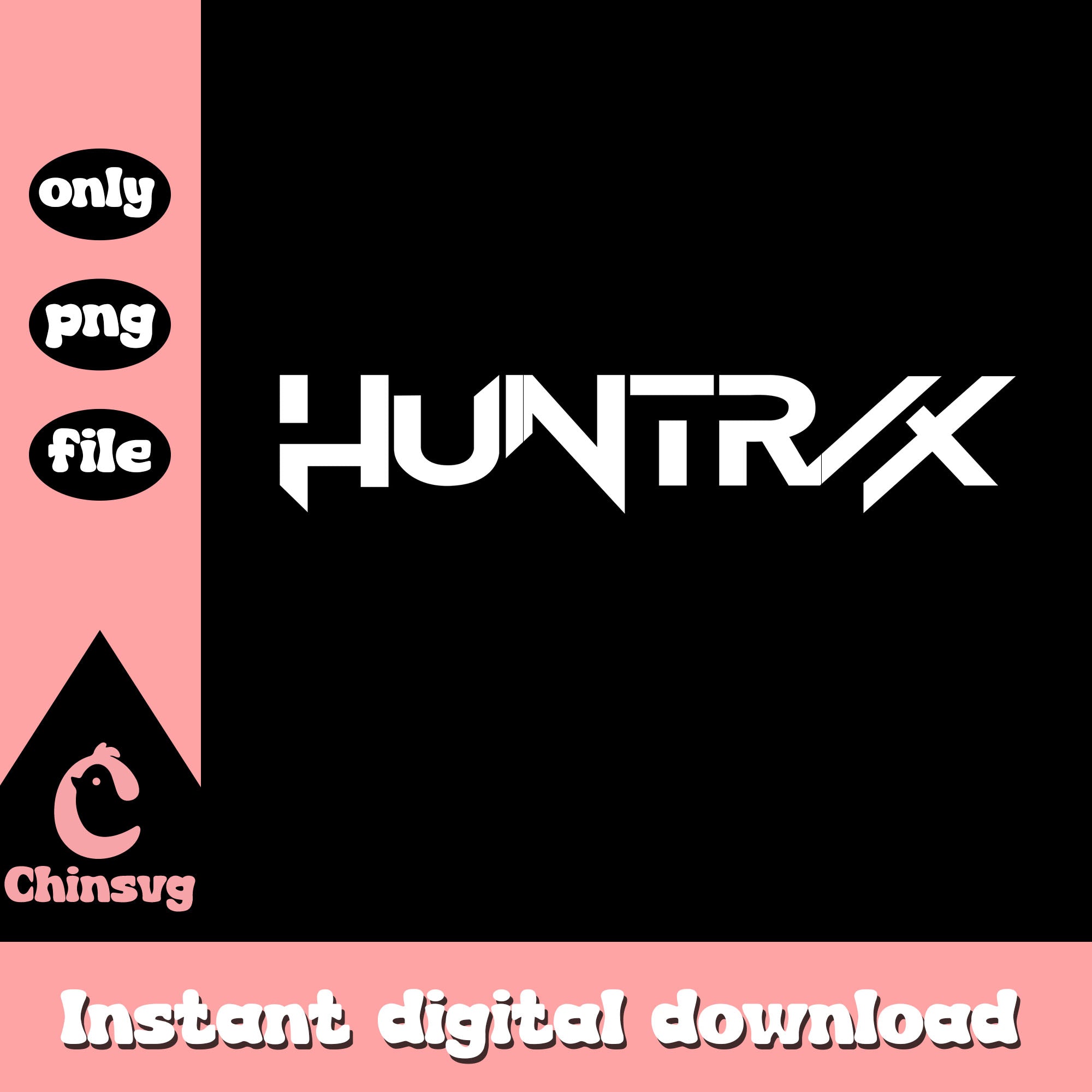 Huntrix kpop demon movie black font design svg, huntrix svg – Chinsvg