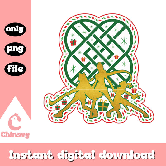 Huntrix logo christmas vibes png, huntrix logo png