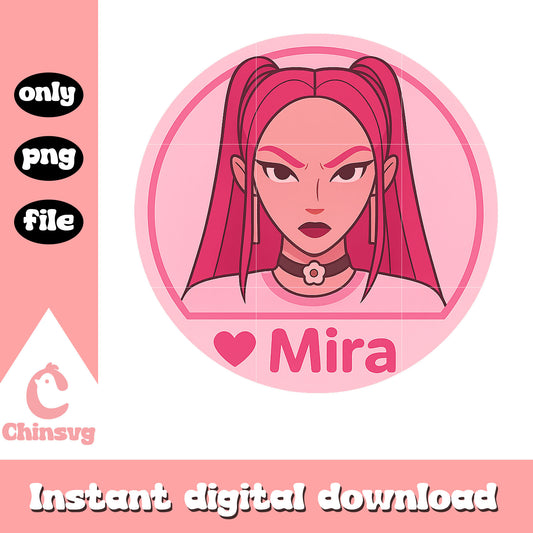 Huntrix mira character design png, kpop demon hunters movie png