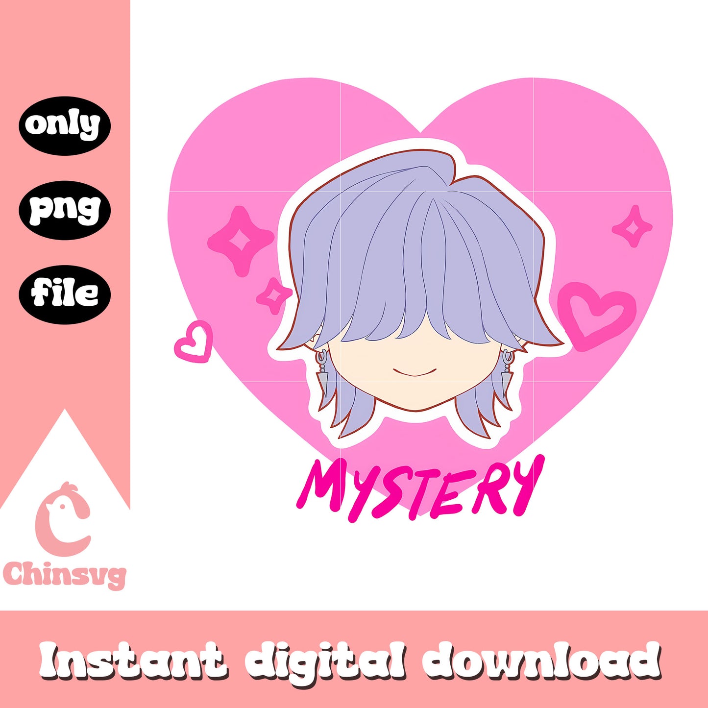 Huntrix mystery heart design png, demon hunters png, huntrix png
