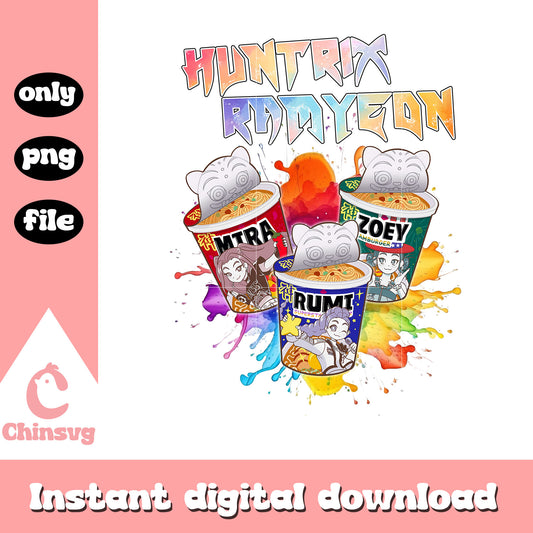 Huntrix ramyeon kpop demon hunters picture png, kpop demon hunters huntrix png
