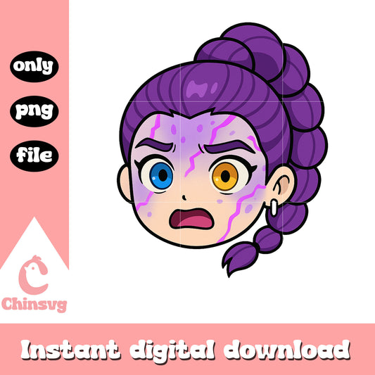 Huntrix rumi horror face png, kpop deco stickers png, kpop merch png