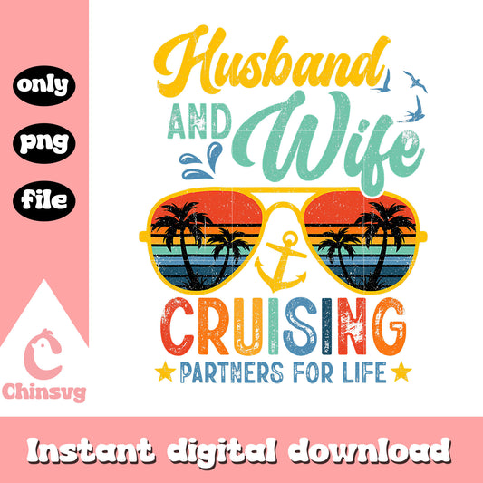 Husband and wife cruising png, cruise trip png, family png