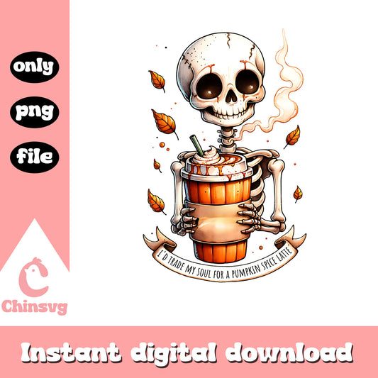 I'd trade my soul for a pumpkin png, baby skeleton png