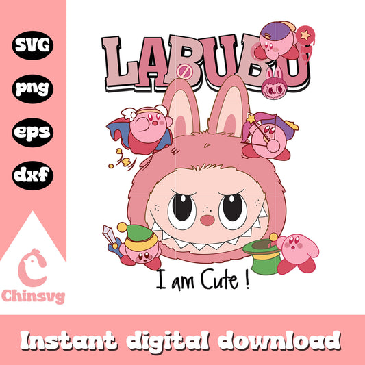 I'm cute labubu doll drawing design svg, cute labubu svg