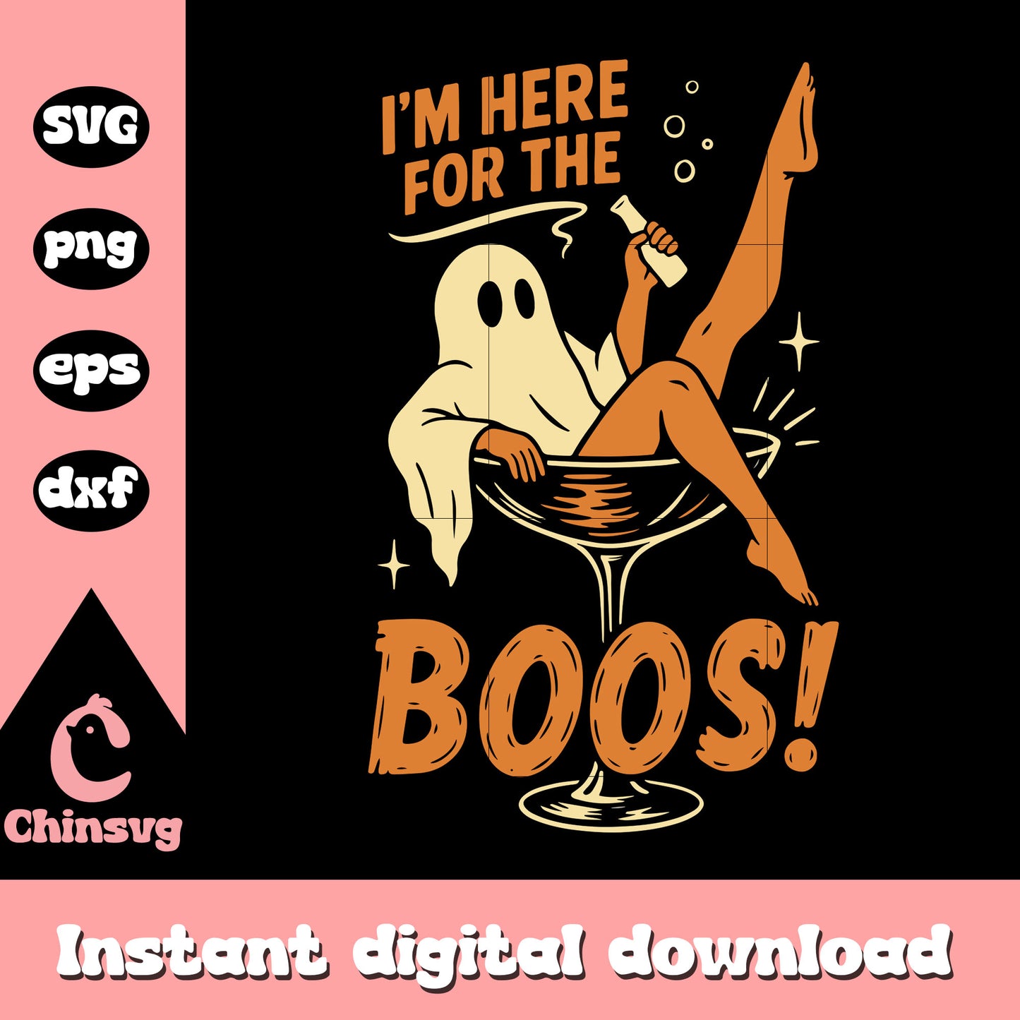 I'm here for the boos funny halloween svg, cute halloween svg