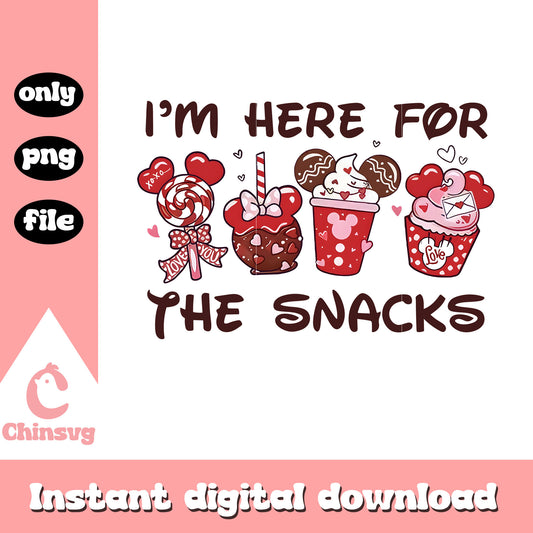 I'm here for the snack png, disney snacks png, mickey mouse png