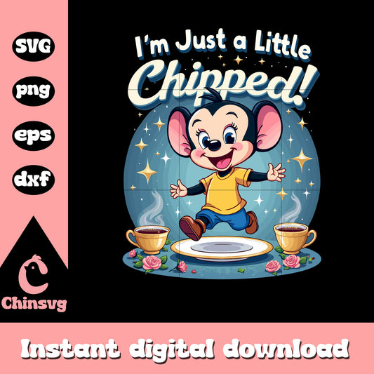 I'm just a little chipped svg, chipped character svg, cartoon svg