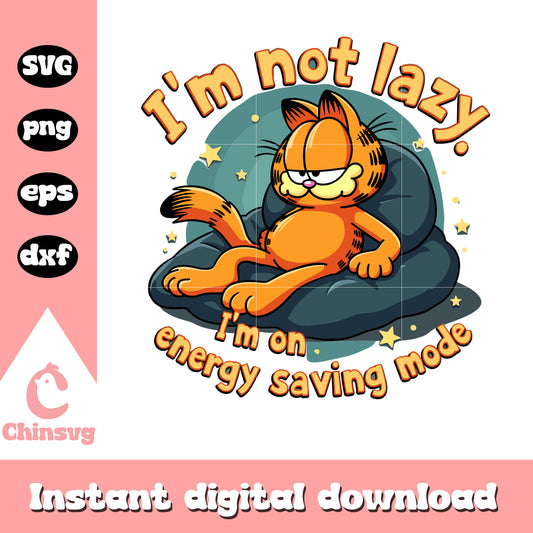 I'm not lazy Garfield character svg, Garfield character svg