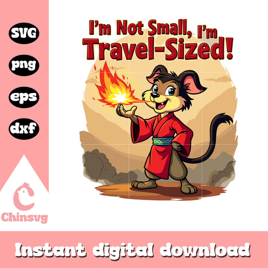 I'm not small I'm trevel sized svg, cartoon character svg