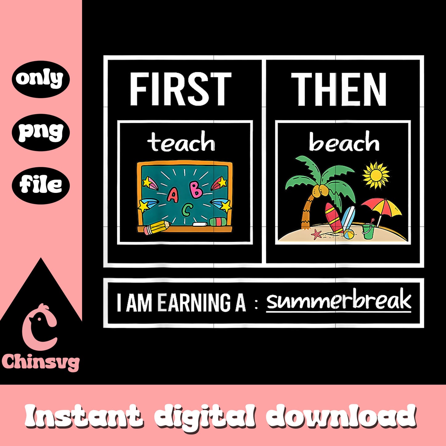 I am earning a summer break summer quote png, summer break png