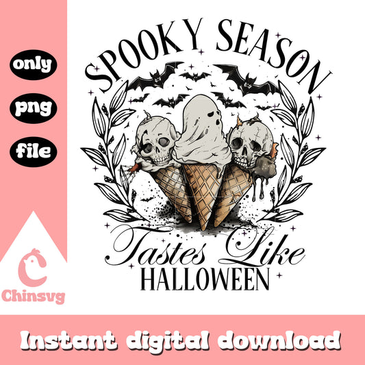 Ice cream spooky season tastes like halloween png, halloween png