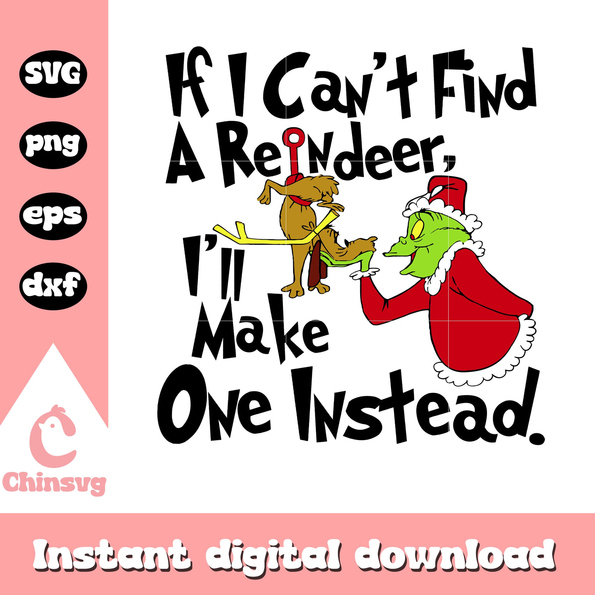 If i can't find a reindeer grinch character svg, grinch movie svg