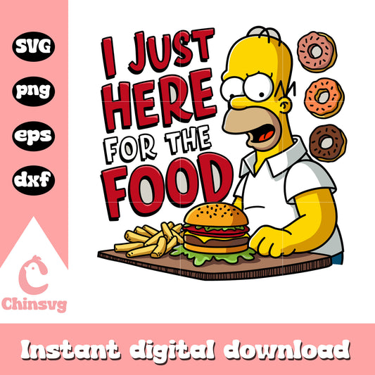 I just here for the food svg, Homer Simpson svg, cartoon svg