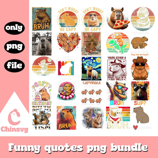 I love capybaras more than most people bundle png, capypara mode png