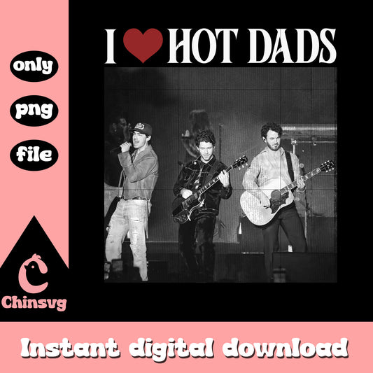 I love dads jonas brothers band black white png, the jonas band png