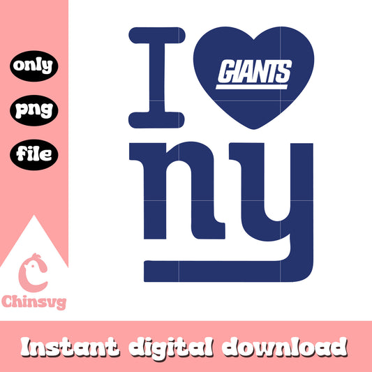 I love ny giants design svg, nfl sport svg, sport games svg