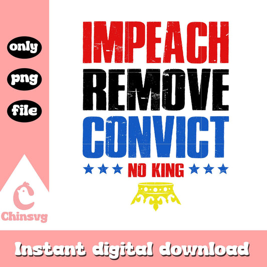 Impeach remove convict no kings png, trending png, 4th of july holiday​ png
