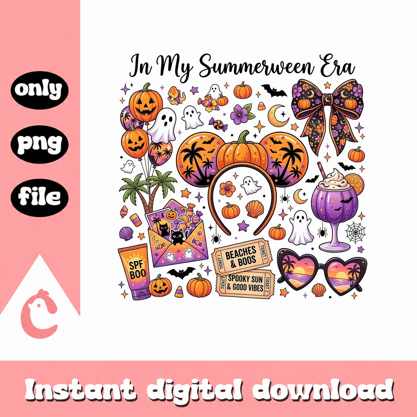 In My Summerween Era PNG, Halloween Summer Vibes, Sublimation PNG