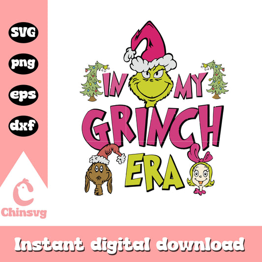 In my grinch era character design svg, grinch and friends svg