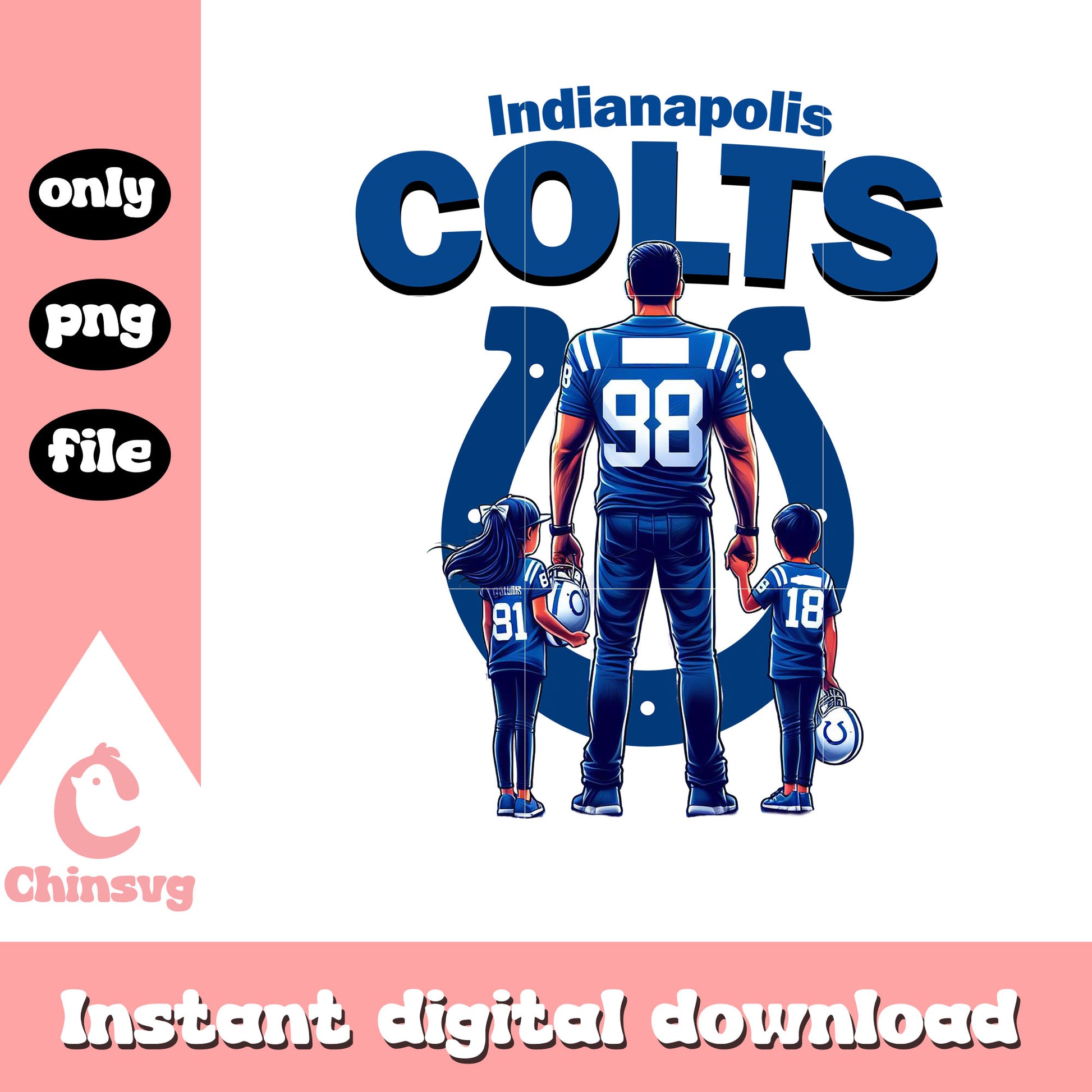 Indianapolis Colts dad fan club png, nfl logos png