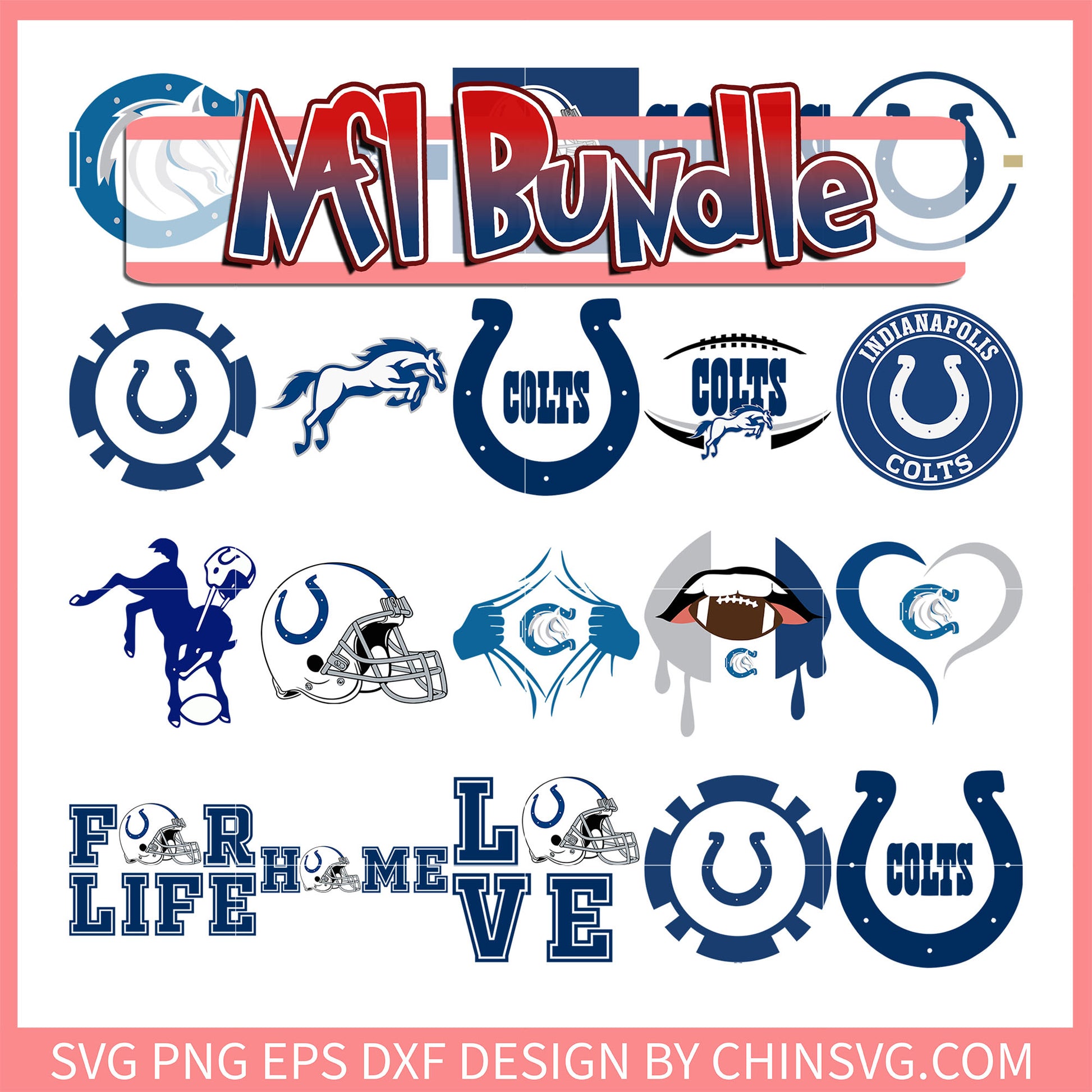 Indianapolis Colts  football logo bundle svg, nfl svg
