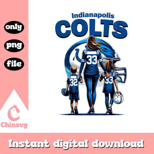 Indianapolis Colts mom fan club design png, nfl mom png