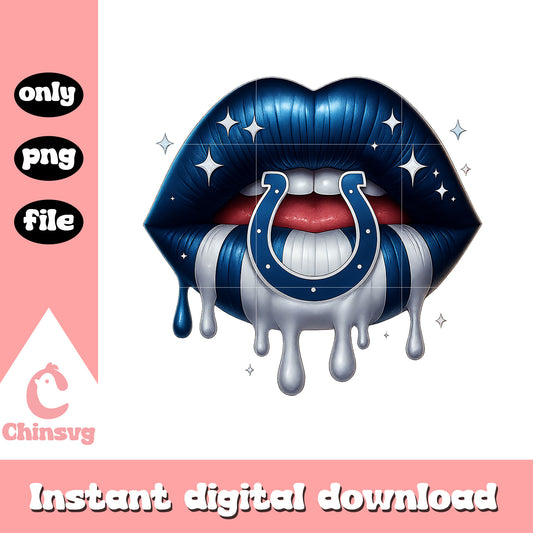Indianapolis colts dripping lips png, indianapolis colts nfl​ png