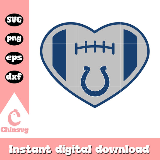 Indianapolis colts heart shape logo svg, indianapolis colts team svg
