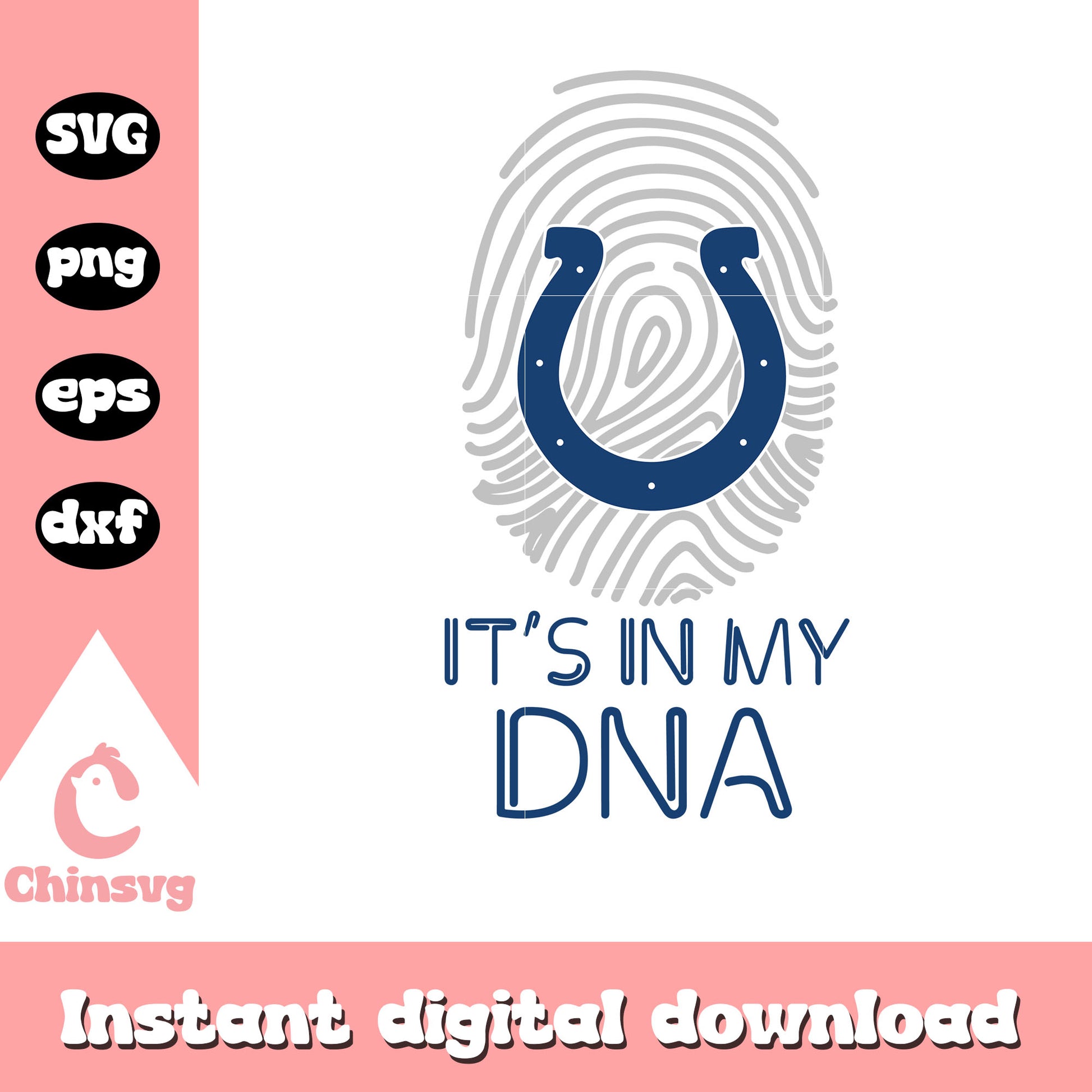 Indianapolis colts it's in my dna svg, indianapolis colts football svg
