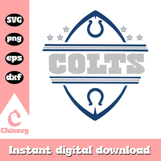 Indianapolis colts nfl ball shape design svg, indianapolis nfl team svg