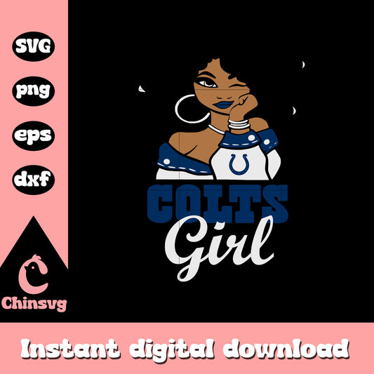Indianapolis colts nfl colts girl svg, football indianapolis svg
