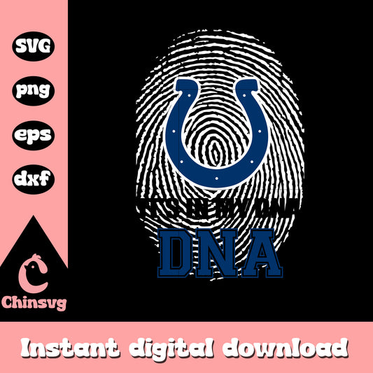 Indianapolis colts nfl dna fingerfrint svg, nfl indianapolis svg