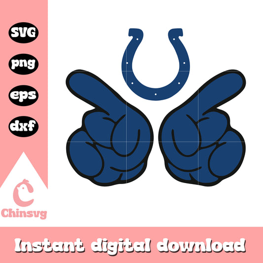 Indianapolis colts nfl hand logo svg, nfl football team colts svg