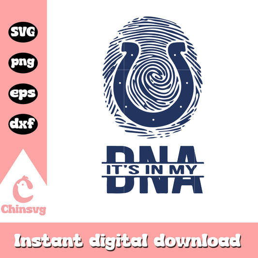 Indianapolis colts nfl my dna fingerfrint svg, indianapolis football team svg