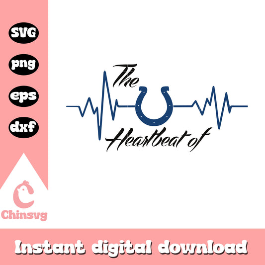 Indianapolis colts nfl the heartbeat of svg, indianapolis football nfl svg