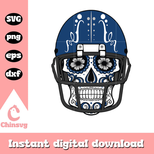 Indianapolis colts skull flower logo svg, indianapolis colts helmet svg